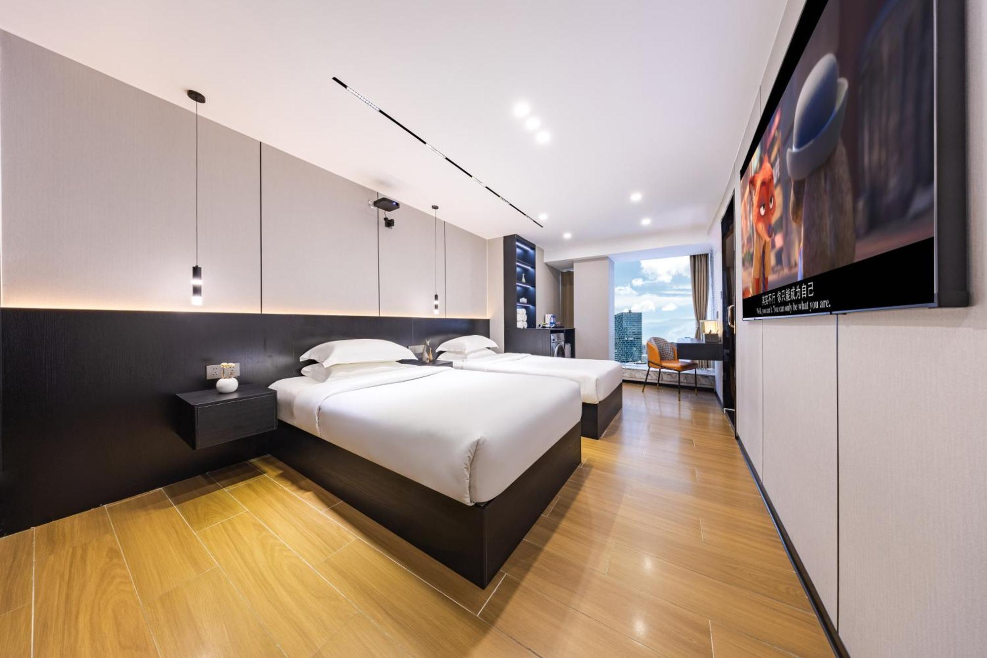 Yu Manju High-Floor Huge-Screen Audiovisual Hotel-Guangzhou Tower Zhujiang New Town Sports West Road Branch Екстериор снимка
